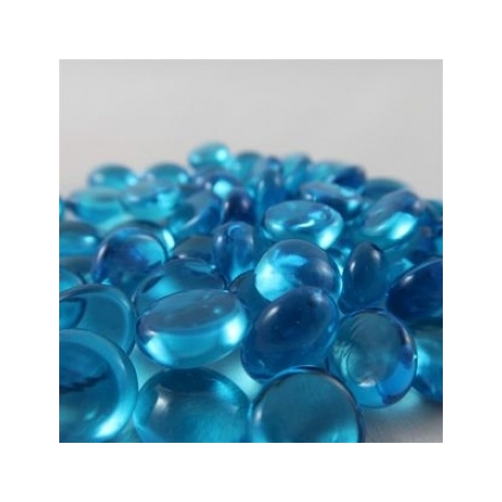 Chessex Gaming Glass Stones in Tube - Light Blue (40)