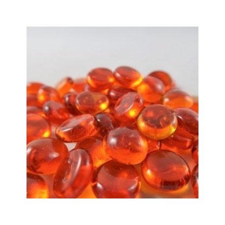 Chessex Gaming Glass Stones in Tube - Orange (40)