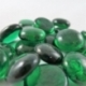Chessex Gaming Glass Stones in Tube - Crystal Dark Green (40)