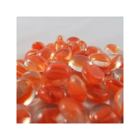 Chessex Gaming Glass Stones in Tube - Catseye Orange (40)