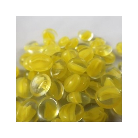 Chessex Gaming Glass Stones in Tube - Catseye Yellow (40)