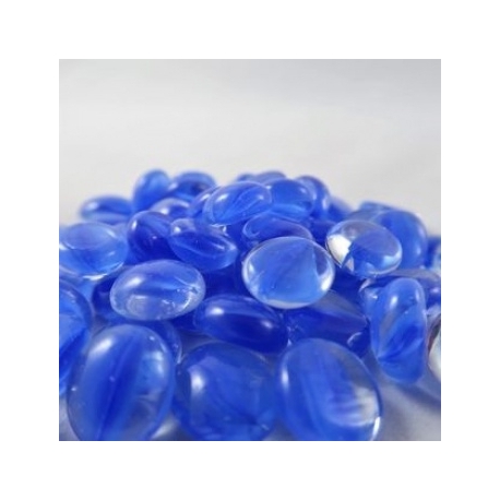 Chessex Gaming Glass Stones in Tube - Catseye Dark Blue (40)