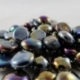 Chessex Gaming Glass Stones in Tube - Iridized Opal Black (40)