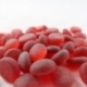 Chessex Gaming Glass Stones in Tube - Frosted Crystal Red (40)
