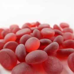 Chessex Gaming Glass Stones in Tube - Frosted Crystal Red (40)