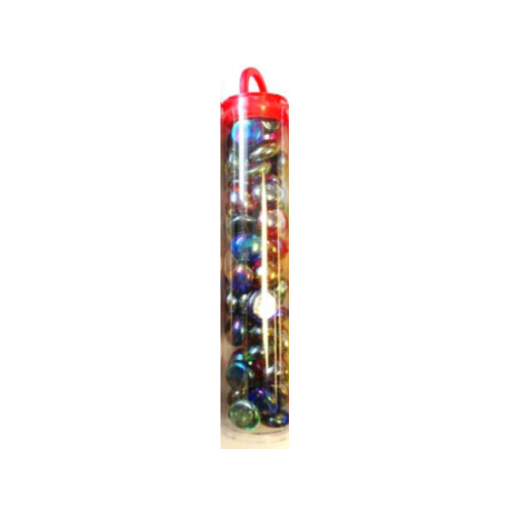 Chessex Gaming Glass Stones in Tube - Assorted Iridized (40)