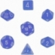 Chessex Frosted 7-Die Set - Blue w/white