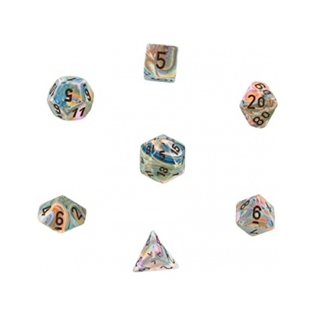 Chessex Festive 7-Die Set - Virbrant w/brown