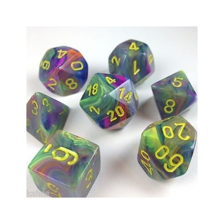 Chessex Festive 7-Die Set - Rio w/yellow