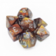 Chessex Lustrous 7-Die Set - Gold w/silver