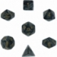 Chessex Lustrous 7-Die Set - Black w/gold