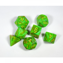 Chessex Vortex 7-Die Set - Slime w/yellow