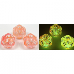 Chessex Lab Dice 4 - 7 Die Set Nebula Supernova/White Luminary