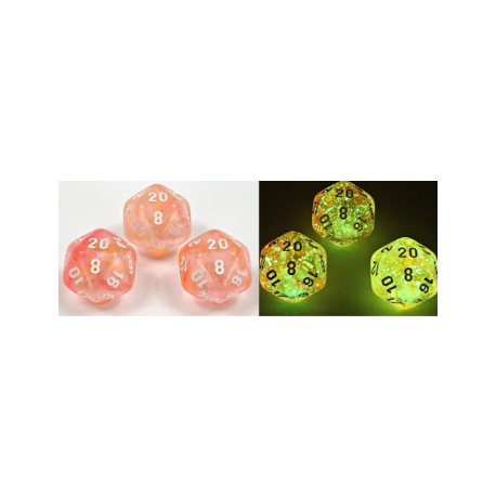 Chessex Lab Dice 4 - 7 Die Set Nebula Supernova/White Luminary