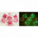Chessex Lab Dice 4 - 7 Die Set Gemini Clear-Pink/white Luminary