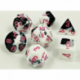 Chessex Lab Dice 4 - 7 Die Set Gemini Black-White/pink