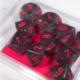 Chessex Translucent Polyhedral Ten d10 Set - Smoke/red