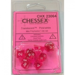 Chessex Polyhedral 7-Die Set - Pink/white