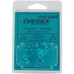 Chessex Polyhedral 7-Die Set - Teal/white