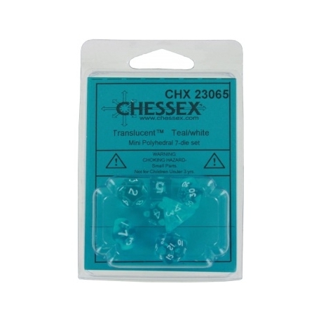 Chessex Polyhedral 7-Die Set - Teal/white