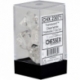 Chessex Translucent Polyhedral 7-Die Set - Clear/white