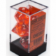 Chessex Translucent Polyhedral 7-Die Set - Orange/white