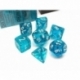 Chessex Translucent Polyhedral 7-Die Set - Teal/white
