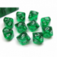 Chessex Translucent Polyhedral Ten d10 Set - Green/white