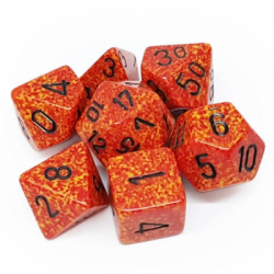 Chessex Speckled Polyhedral 7-Die Set - Fire