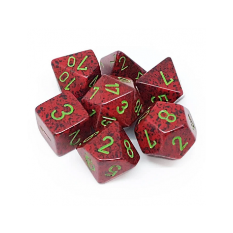 Chessex Speckled Polyhedral 7-Die Set - Strawberry