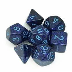 Chessex Speckled Polyhedral 7-Die Set - Cobalt