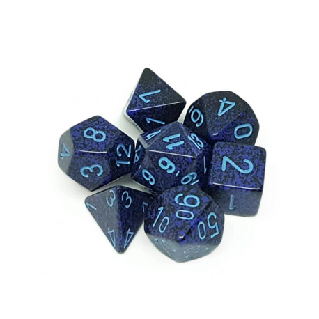 Chessex Speckled Polyhedral 7-Die Set - Cobalt