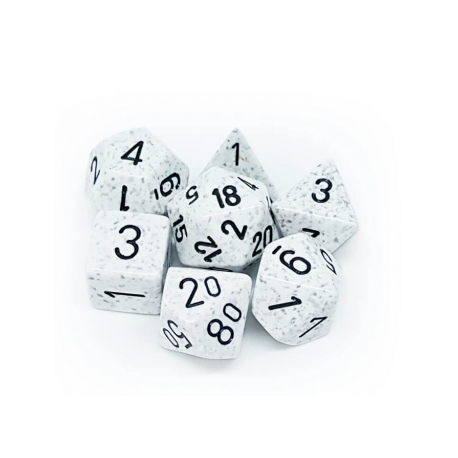 Chessex Speckled Polyhedral 7-Die Set - Arctic Camo
