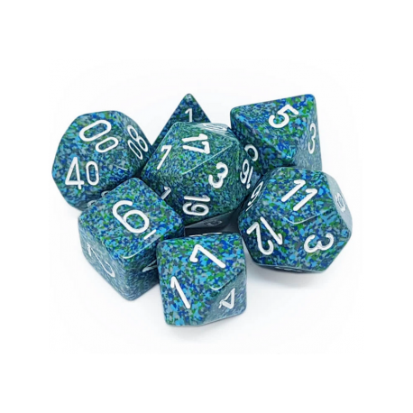 Chessex Speckled Polyhedral 7-Die Set - Sea