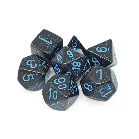 Chessex Speckled Polyhedral 7-Die Set - Blue Stars