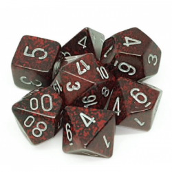 Chessex Speckled Polyhedral 7-Die Set - Silver Volcano