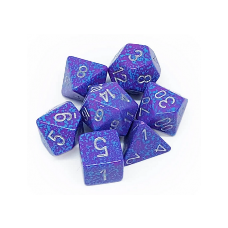 Chessex Speckled Polyhedral 7-Die Set - Silver Tetra