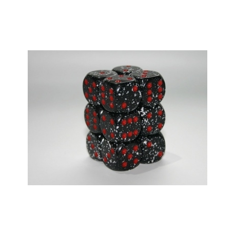 Chessex Speckled 16mm d6 with pips Dice Blocks (12 Dice) - Space