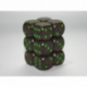 Chessex Speckled 16mm d6 with pips Dice Blocks (12 Dice) - Earth