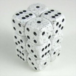Chessex Speckled 16mm d6 with pips Dice Blocks (12 Dice) - Arctic Camo