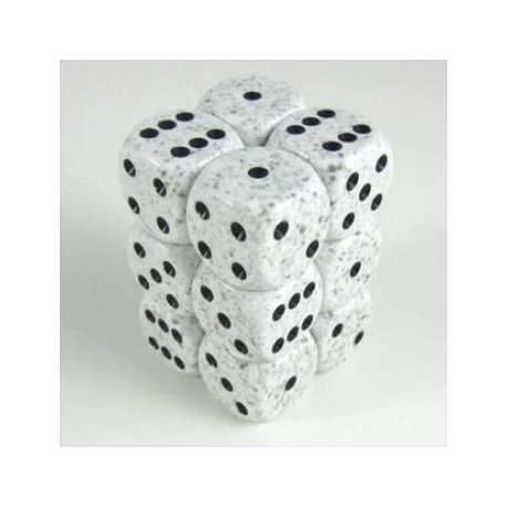 Chessex Speckled 16mm d6 with pips Dice Blocks (12 Dice) - Arctic Camo