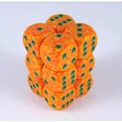 Chessex Speckled 16mm d6 with pips Dice Blocks (12 Dice) - Lotus