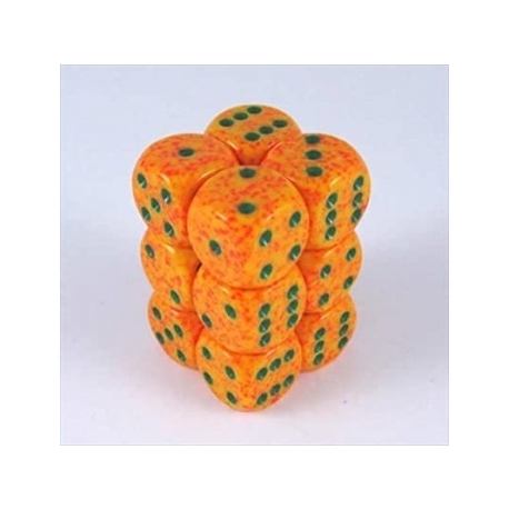 Chessex Speckled 16mm d6 with pips Dice Blocks (12 Dice) - Lotus