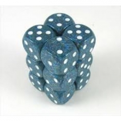 Chessex Speckled 16mm d6 with pips Dice Blocks (12 Dice) - Sea