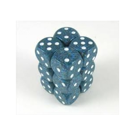 Chessex Speckled 16mm d6 with pips Dice Blocks (12 Dice) - Sea