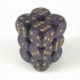 Chessex Speckled 16mm d6 with pips Dice Blocks (12 Dice) - Hurricane
