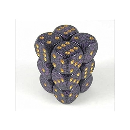 Chessex Speckled 16mm d6 with pips Dice Blocks (12 Dice) - Hurricane