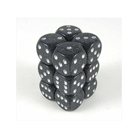 Chessex Speckled 16mm d6 with pips Dice Blocks (12 Dice) - Ninja