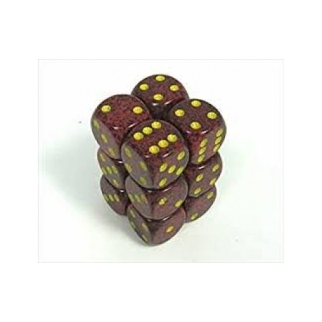 Chessex Speckled 16mm d6 with pips Dice Blocks (12 Dice) - Mercury