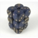 Chessex Speckled 16mm d6 with pips Dice Blocks (12 Dice) - Golden Cobalt